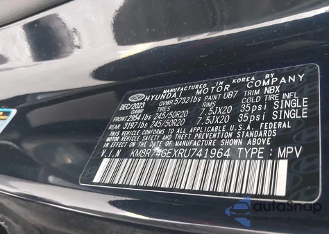 2024 Hyundai Palisade Calligraphy from USA, damaged, VIN KM8R74GEXRU741964